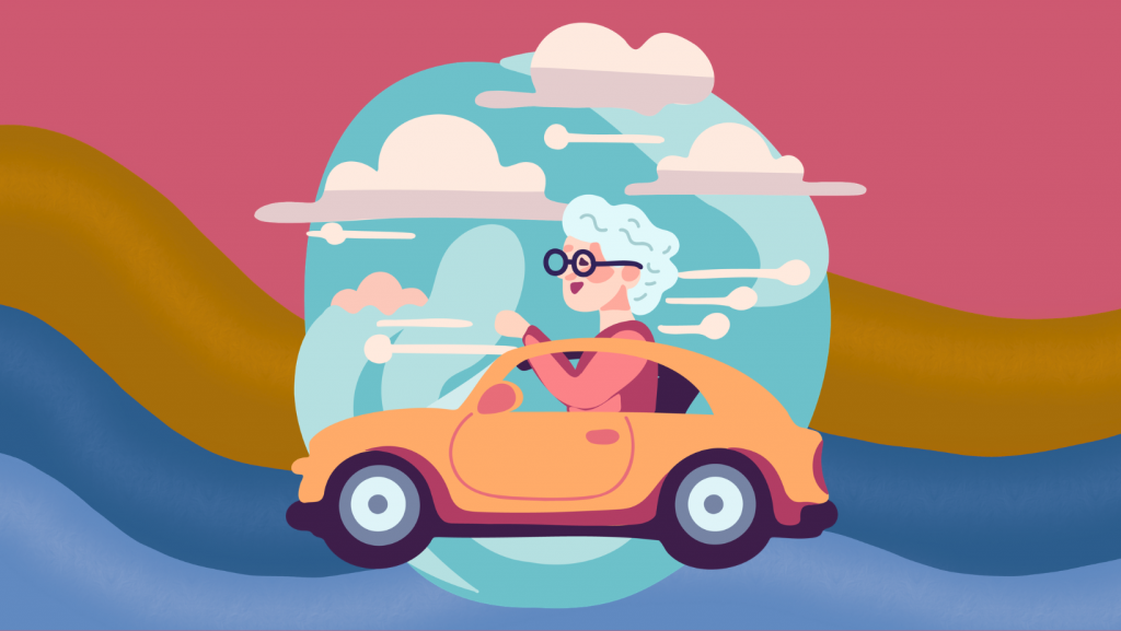 seniors au volant bannière facebook